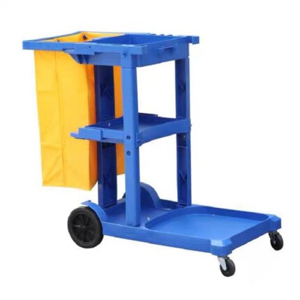 عربة نظافة 3 أدوار بلاستيك بكيس بدون غطا
