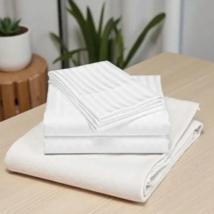 شرشف فندقي مقلم 3 سم – مفرد (120×200 سم)